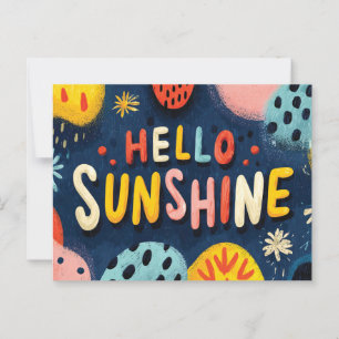 Cheerful "Hej Sunshine" Hälsning Vykort