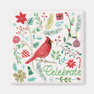 Cheerful Helgdag - Firar Magnet