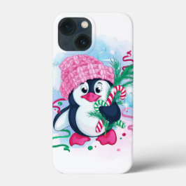 Cheerful Helgdag Penguin Fodral-Mate iphone case