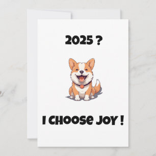 Cheerful hund 2025? JAG VÄLJER JOBBKort Julkort