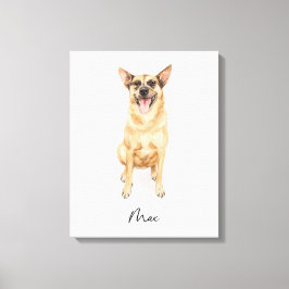Cheerful Hund med namnet Max Canvastryck