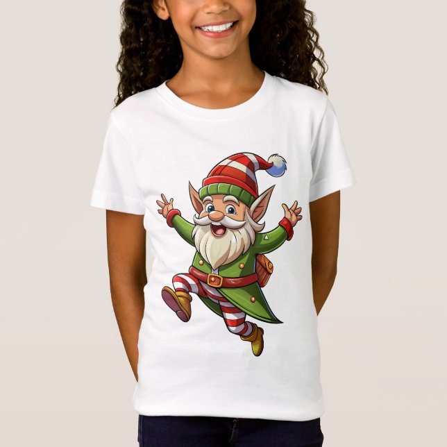 Cheerful jul Gnome T Shirt (Framsida)