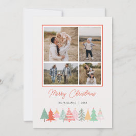 Cheerful Julgranar Mysigt 4 Foto Julkort