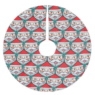 Cheerful Jultomten jul Mönster Julgransmatta Borstad Polyester