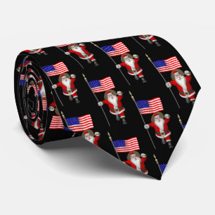 Cheerful Jultomten with US Flagga Slips