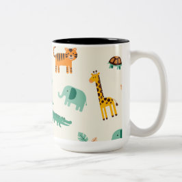 Cheerful Jungle Animal Mugg Gift for Djur älskare