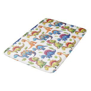 Cheerful Jurassic Dinosaur Kids Badrumsmatta