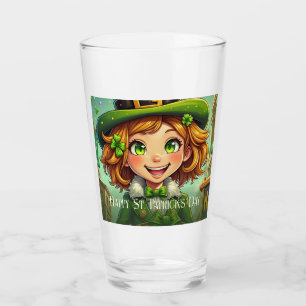 Cheerful Leprechaun - St. Patrick's Day Lucky Char Glaskopp