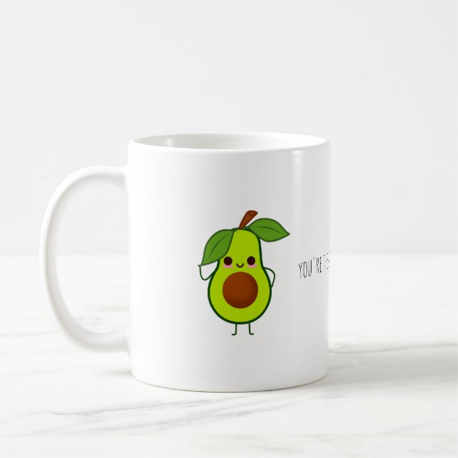 Cheerful Morgon Avocado Ord Kaffemugg (Vänster)