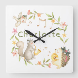 Cheerful Musical Baby Woodland Animal Fyrkantig Klocka