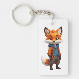 Cheerful och Adventurous Fox Illustration