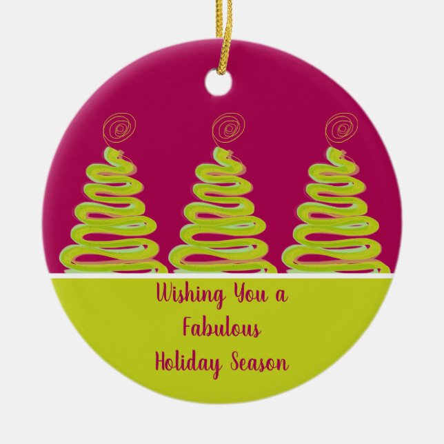 Cheerful och Bright Julgran Ornament (Framsidan)