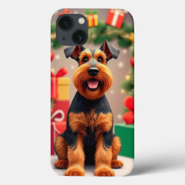Cheerful och vibrant Airedale Terrier hund