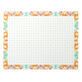 Cheerful Orange Dot Grid BuJo Productivity Planner Anteckningsblock