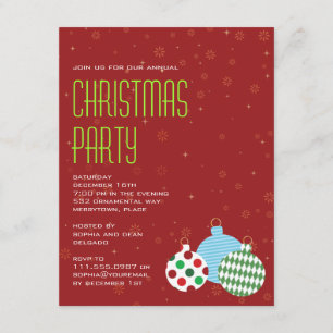 Cheerful Ornaments Party-inbjudan Inbjudningar