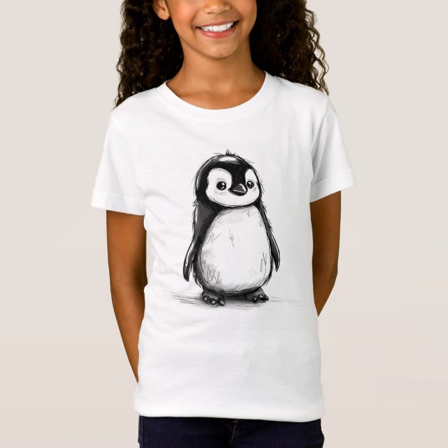 Cheerful Penguin - Kids' T-Shirt (Framsida)