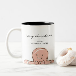 Cheerful Pepparkaksgubbe God jul Två-Tonad Mugg