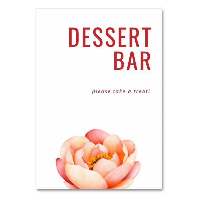 Cheerful Pink Watercolor Flower Bordsnummer (Framsidan)