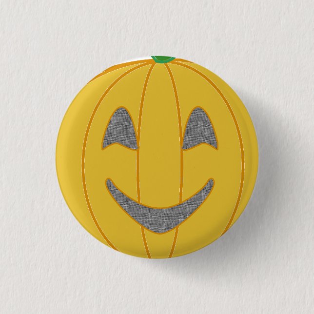 Cheerful Pumpkin Costume Design Halloween-Orange Knapp (Framsida)