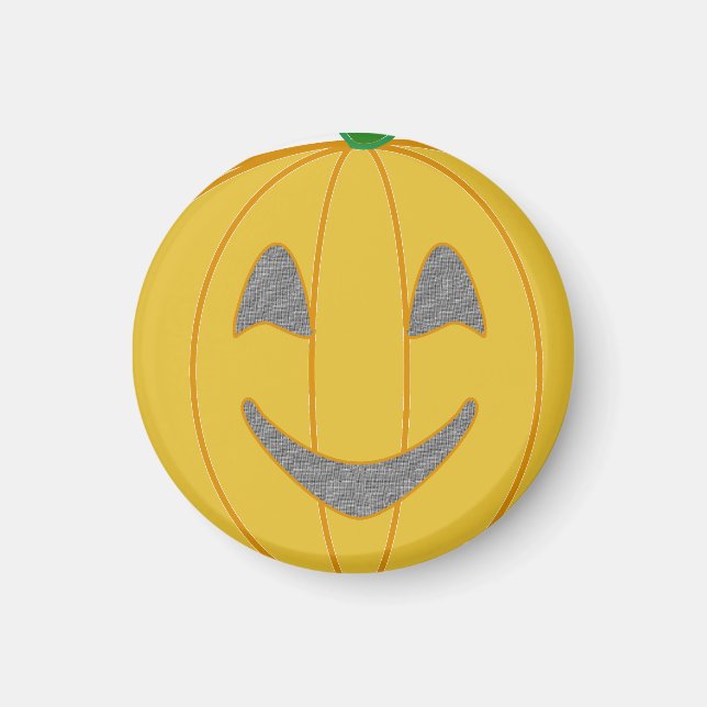 Cheerful Pumpkin Costume Design Halloween-Orange Magnet (Framsidan)