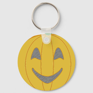 Cheerful Pumpkin Costume Design Halloween-Orange Nyckelring