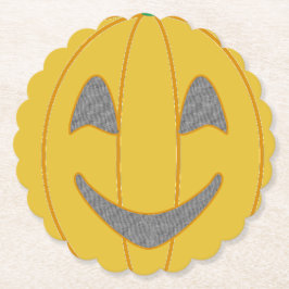 Cheerful Pumpkin Costume Design Halloween-Orange Underlägg Papper
