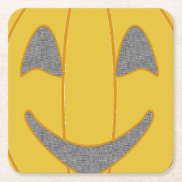 Cheerful Pumpkin Costume Design Halloween-Orange Underlägg Papper Kvadrat