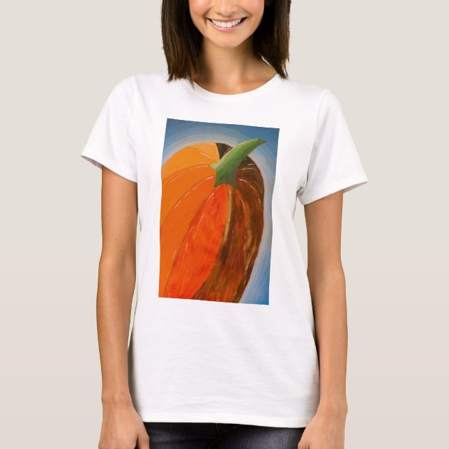 Cheerful Pumpkin Top T Shirt (Framsida)