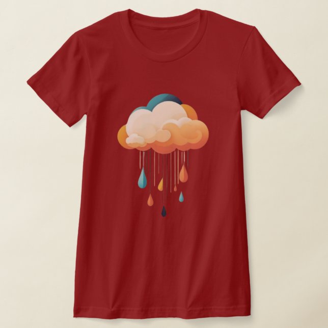 Cheerful RainMoln med Raindros T Shirt (Laydown)