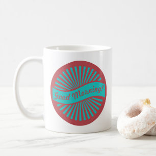 Cheerful Red and Blue Sunburst Bra Morgon Kaffemugg