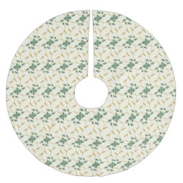 Cheerful Regal Floral Ivory Julgransmatta Borstad Polyester