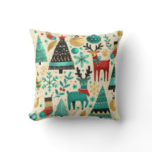 Cheerful Reindeer och Julgranar