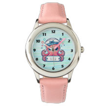 Cheerful Rosa Octopus Holding Namn Sign