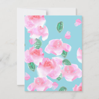 Cheerful Rosa ros vycard Vykort
