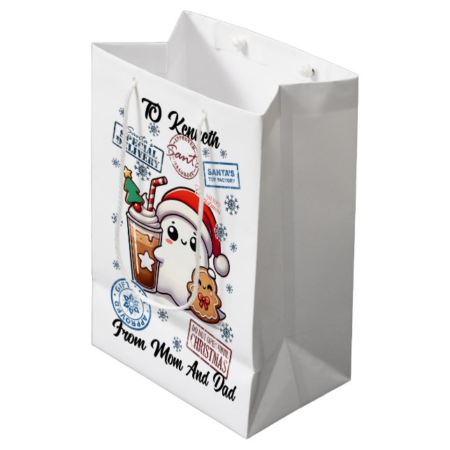 Cheerful Santa Sack With Playful Holiday  (Framsidan Vinklad)