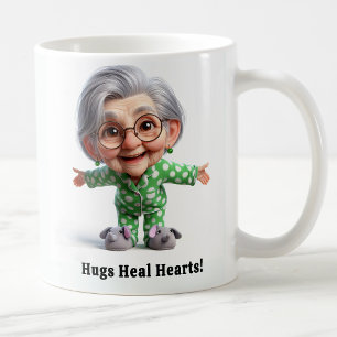 Cheerful Senior Citizen in Mysigt Attire Kaffemugg