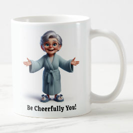 Cheerful Senior Citizen in Mysigt Attire Kaffemugg