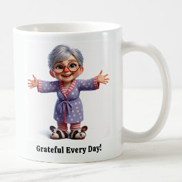 Cheerful Senior Citizen in Mysigt Attire Kaffemugg