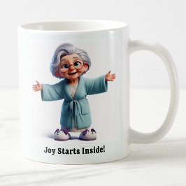 Cheerful Senior Citizen in Mysigt Attire Kaffemugg