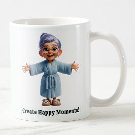 Cheerful Senior Citizen in Mysigt Attire Kaffemugg