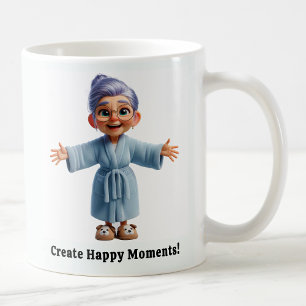Cheerful Senior Citizen in Mysigt Attire Kaffemugg