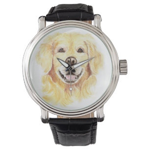 Cheerful Smiling Golden Retriever Hund Pet Animal Armbandsur