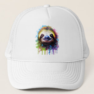 Cheerful Splatter Sloth Keps