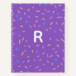Cheerful Sprinkle Initial Notebook