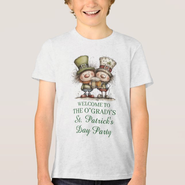 Cheerful St. Patrick’s Day Party Illustration T Shirt (Framsida)