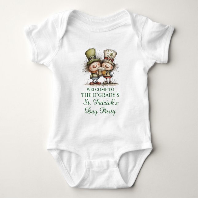 Cheerful St. Patrick’s Day Party Illustration T Shirt (Framsida)