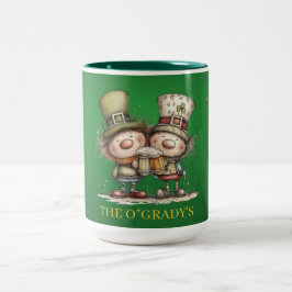 Cheerful St. Patrick’s Day Party Illustration Två-Tonad Mugg