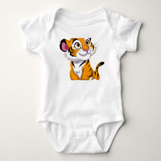 Cheerful Tecknad Tiger Unge Jersey T Shirt