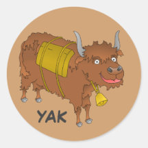 Cheerful tecknad yak