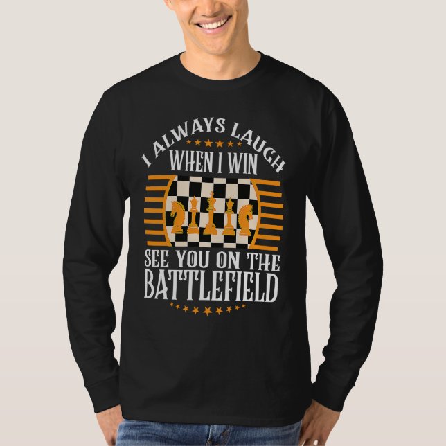 Cheerful Thoughts Of Smartness Of Chess Quote T Shirt (Framsida)